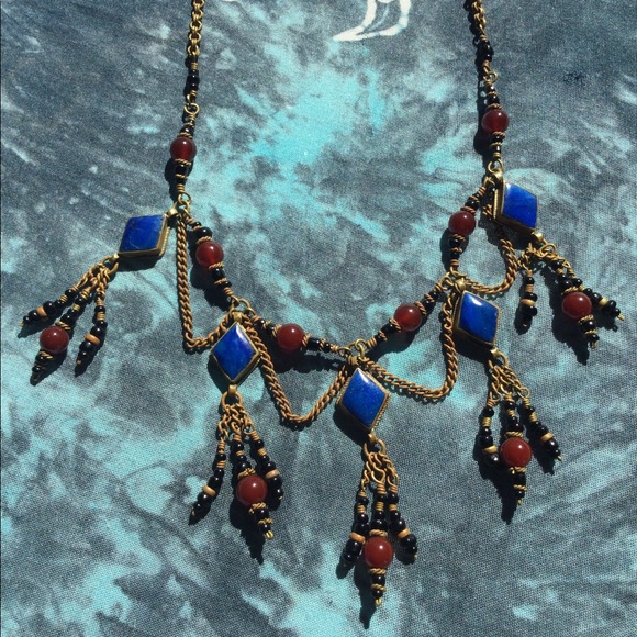 Handmade Jewelry - 💙3xHP!💙 Genuine Lapis Lazuli & Carnelian Handmade Necklace